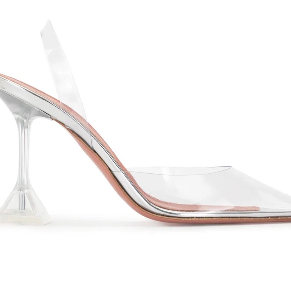 Amina Muaddi Clear Heels